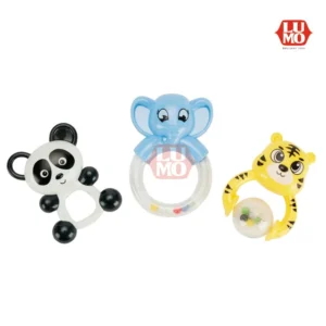 Cute Animal Friends Baby Rattle Set (3-Pack)