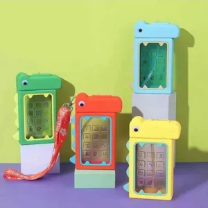 Dinosaur Phone Design Water Bottle with Straw & Strap