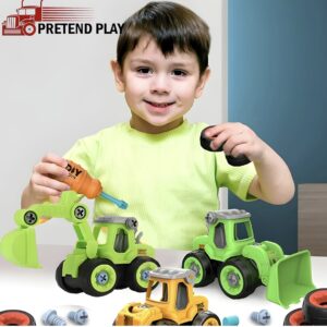 DIY Take-Apart Construction Truck Toy Set (JCB & Dumper)