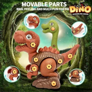 Movable Dinosaur Parts for Fun Kid Assembly
