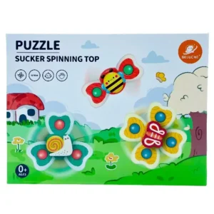 Bensory Suction Spinner Toys for Babies & Toddlers (3-Pack)