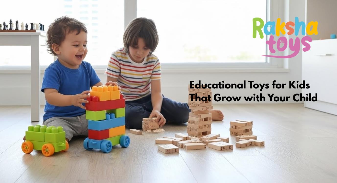 Educational toys for kids by Raksha Toys that support learning and skill development