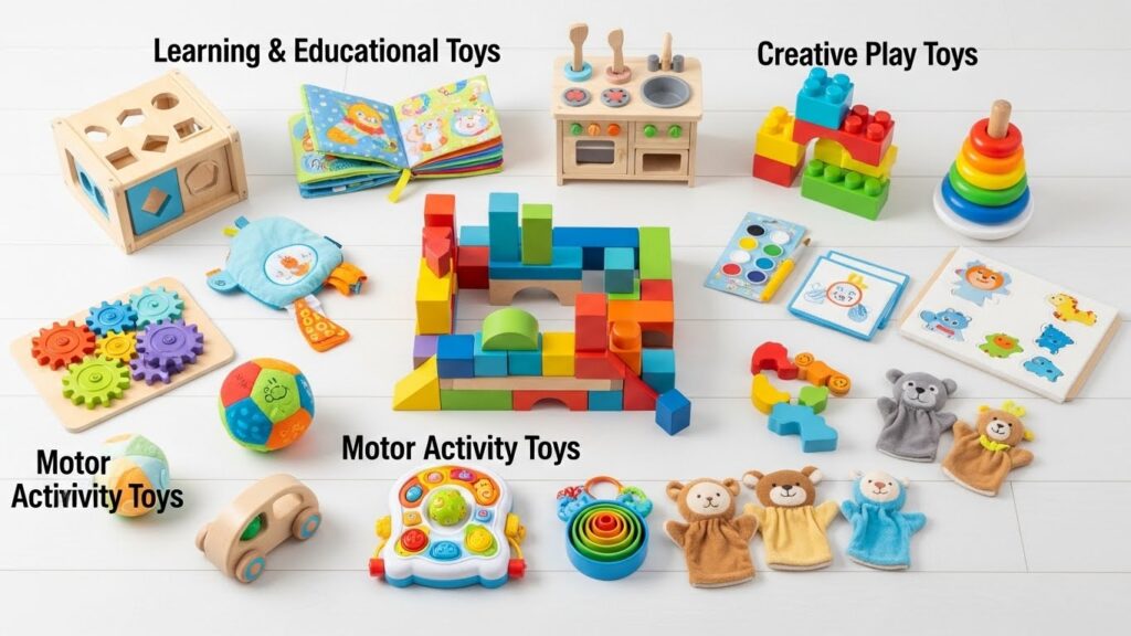 Interactive baby toys for sensory and motor skill development